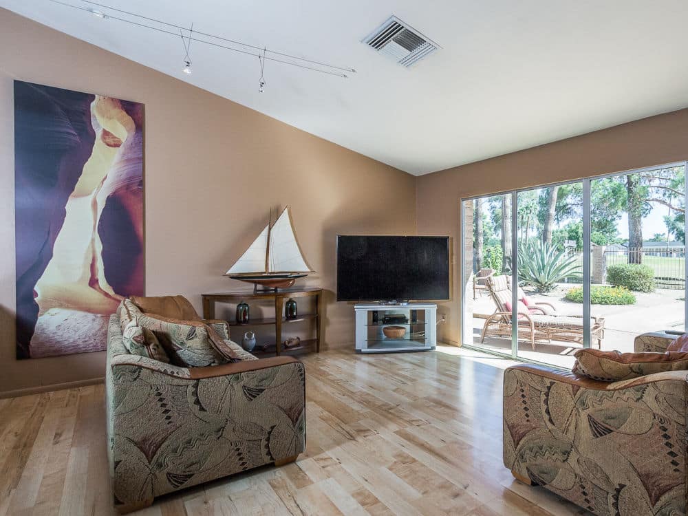 interior of a freshly painted home